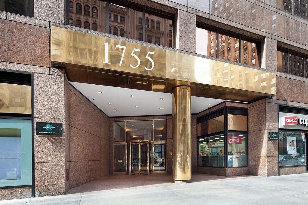 View of exterior entryway at 1755 Broadway