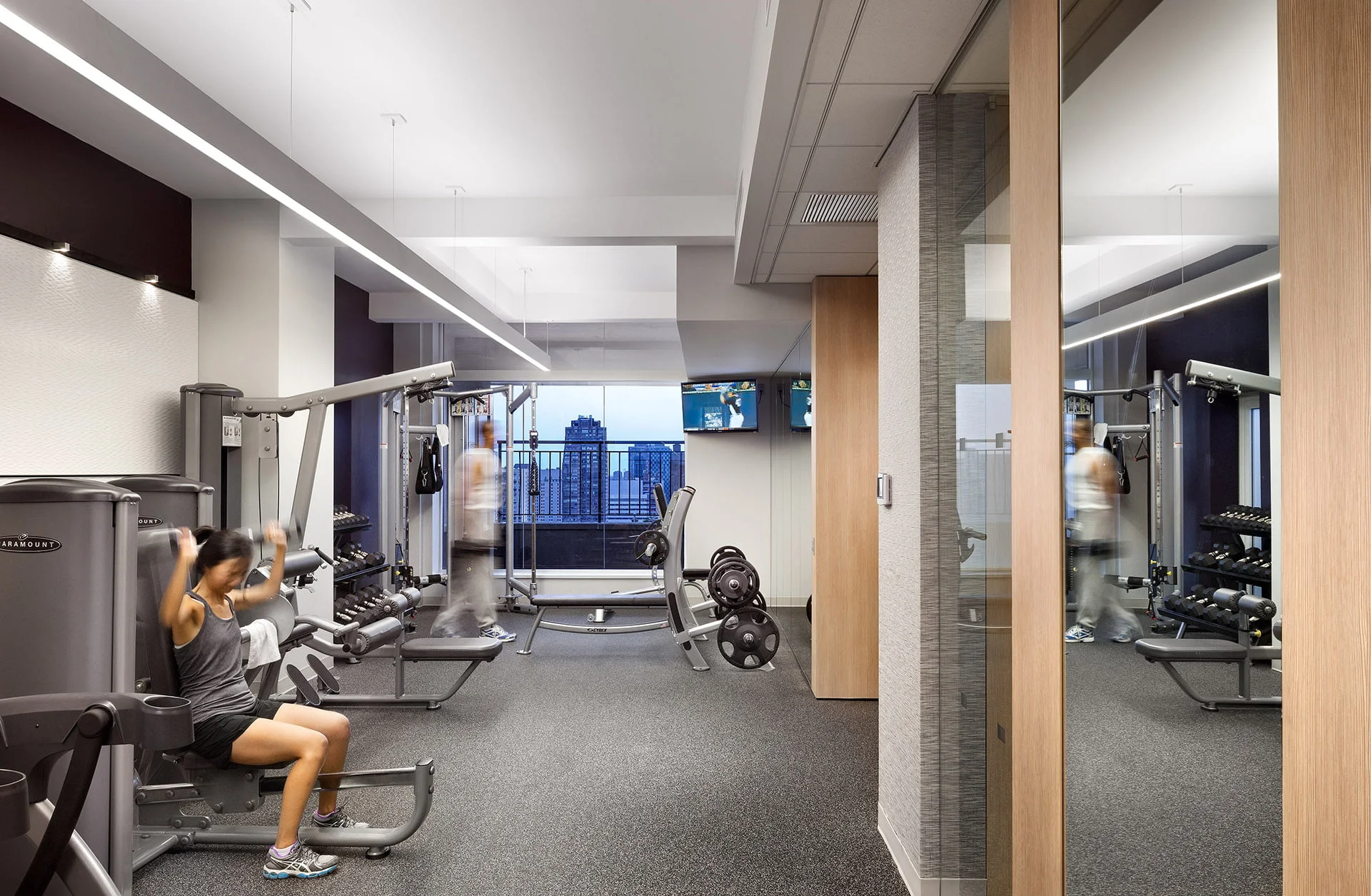 View of health club at Gracie Mews located at 401 East 80th Street.