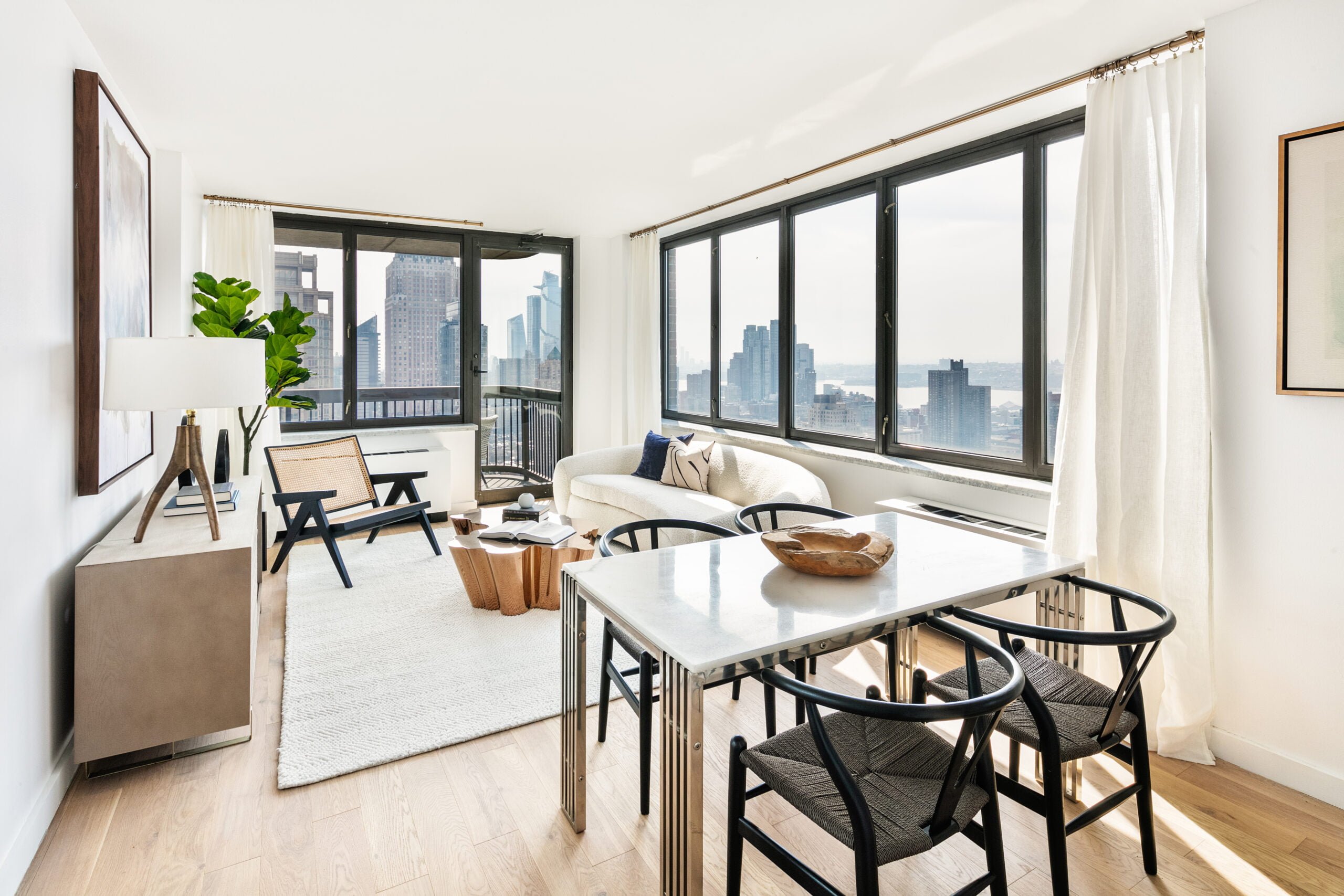 View of Symphony House 235 West 56th Street Living Room and Table