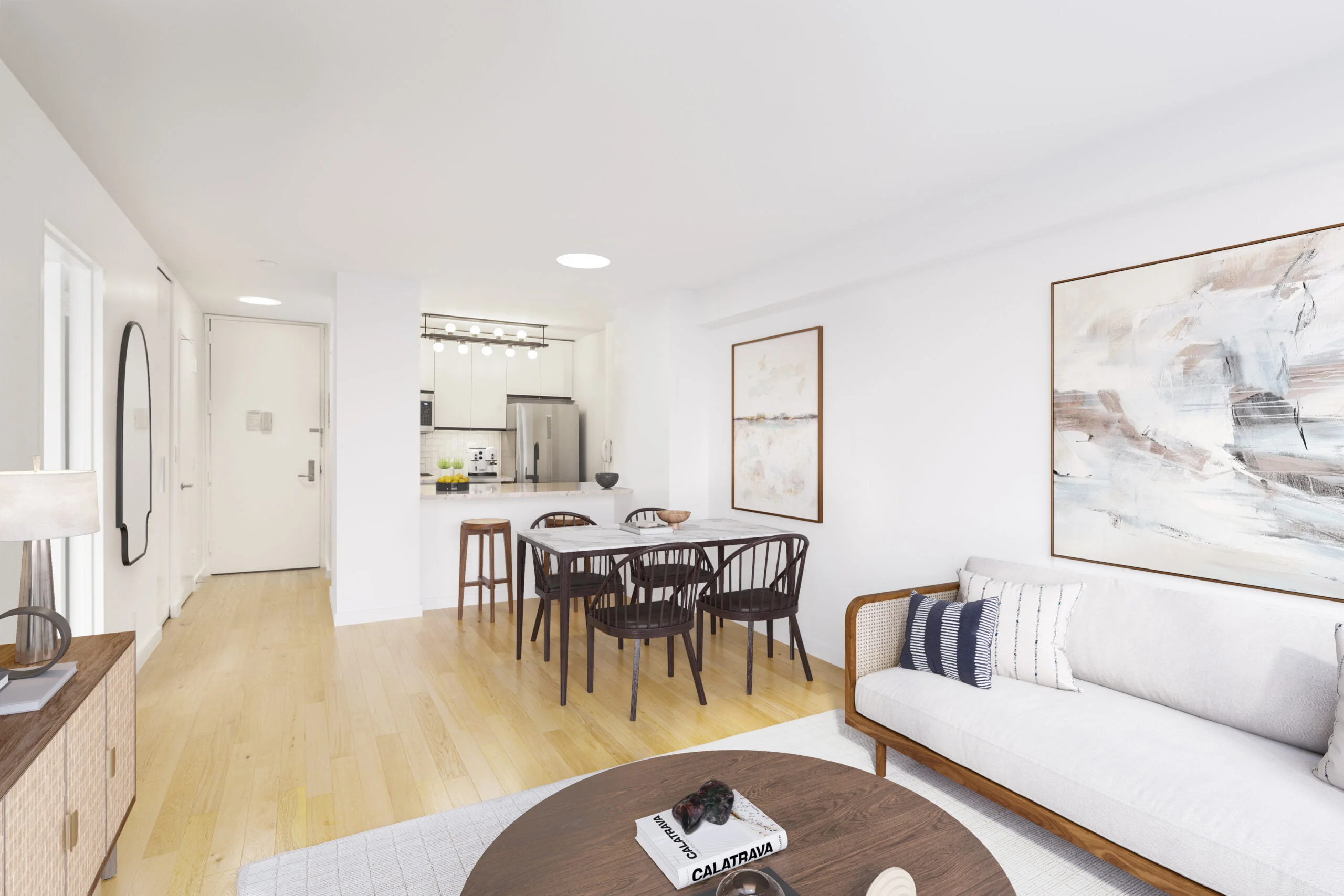 View of Symphony House 235 West 56th Living Room and Dining Room (K Line)