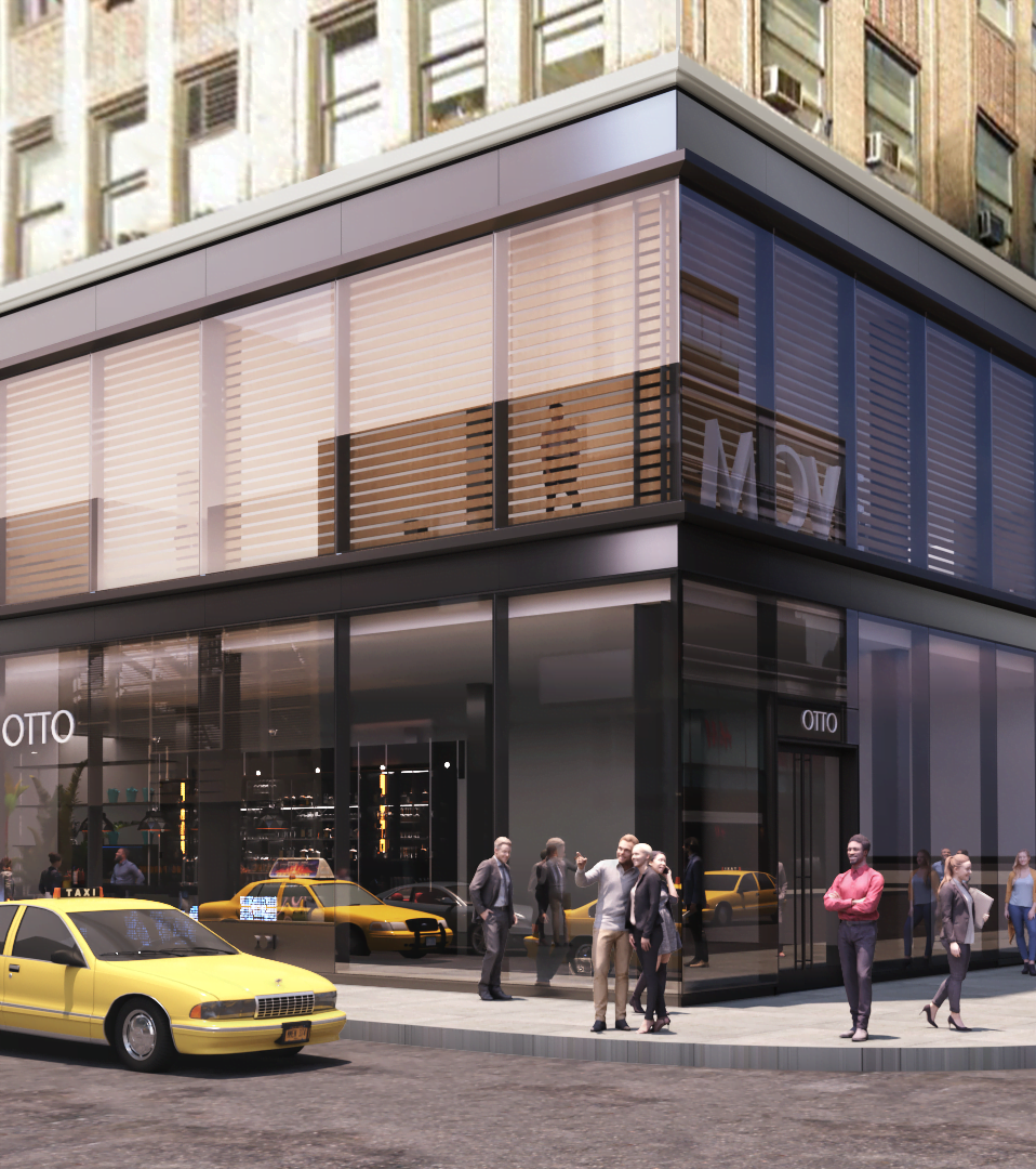 A view of a rendering of the corner of 722 Lexington