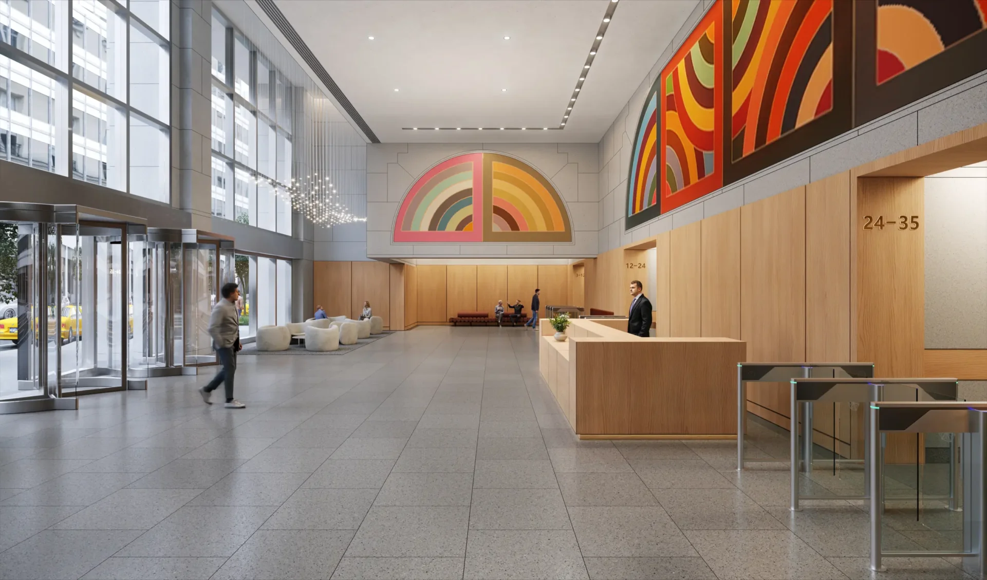 A picture of the lobby of 199 Water Street